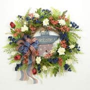 Patriotic Stars and Stripes Summer Wreath