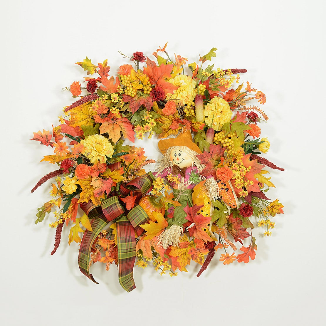 Autumn Greetings Scarecrow Wreath - Wreaths Unlimited