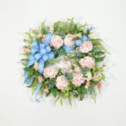 Blooming Pink Peony Wreath