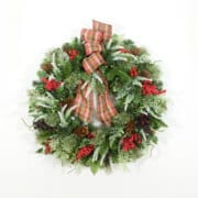 Holly and Berries Artificial Christmas Wreath