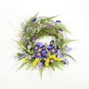 Purple and Yellow Woodland Spring Wreath