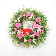 Teddy Bear Valentine Wreath